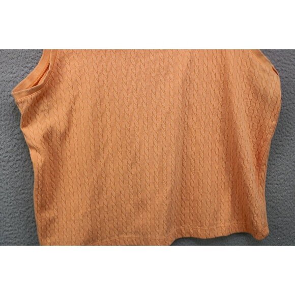 Lauren Ralph Lauren Orange Cable Knit Tank Top and Sweater Set-Size 3X - Picture 11 of 15